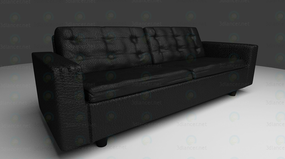 modèle 3D Sofa en cuir - preview