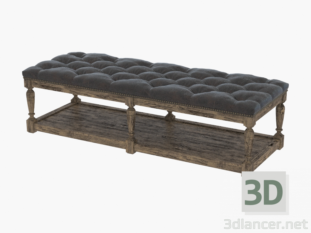 3D Modell Ottomane getuftete Leder OSMANE (7801.1103) - Vorschau