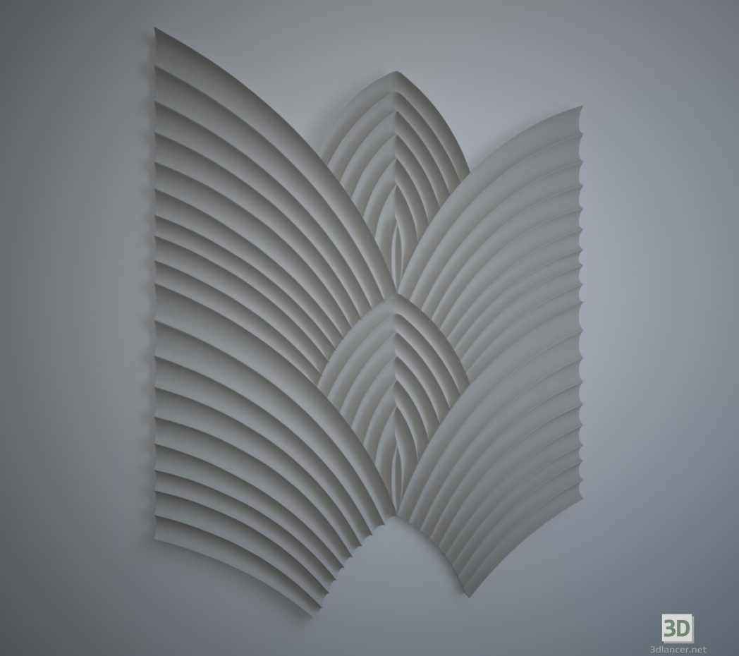 3d модель Wings of Phoenix, wall 3d panel – превью