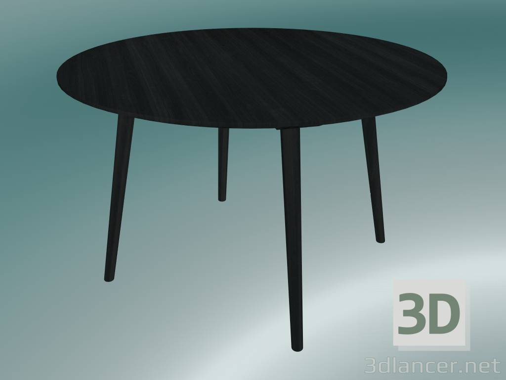 3d model Mesa de comedor In Between (SK4, Ø120cm, H 73cm, Roble lacado negro) - vista previa