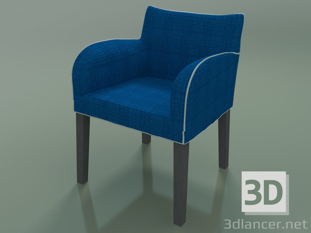 3d model Armchair (24, Gray Lacquered) - preview