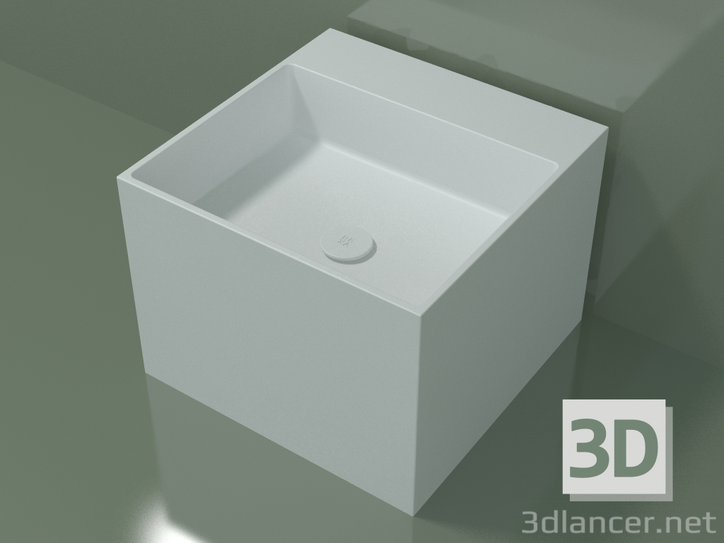 3d model Lavabo sobre encimera (01UN22302, Glacier White C01, L 48, P 48, H 36 cm) - vista previa