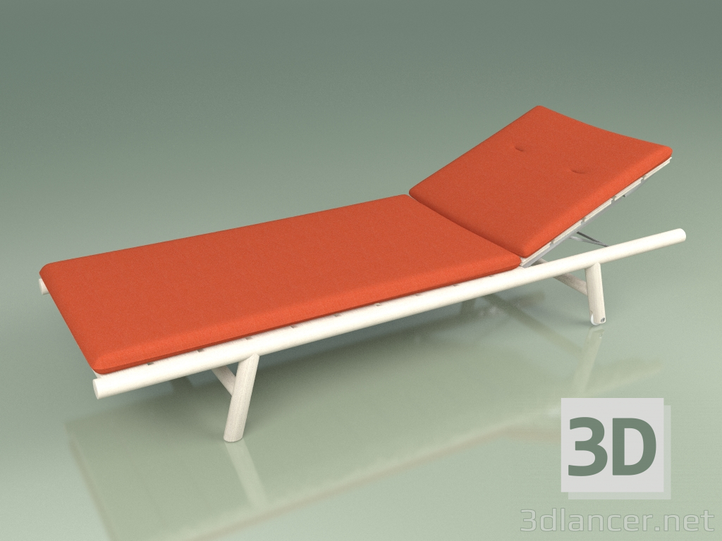 3d model Chaise lounge 008 (Weather Resistant White Colored Teak) - preview