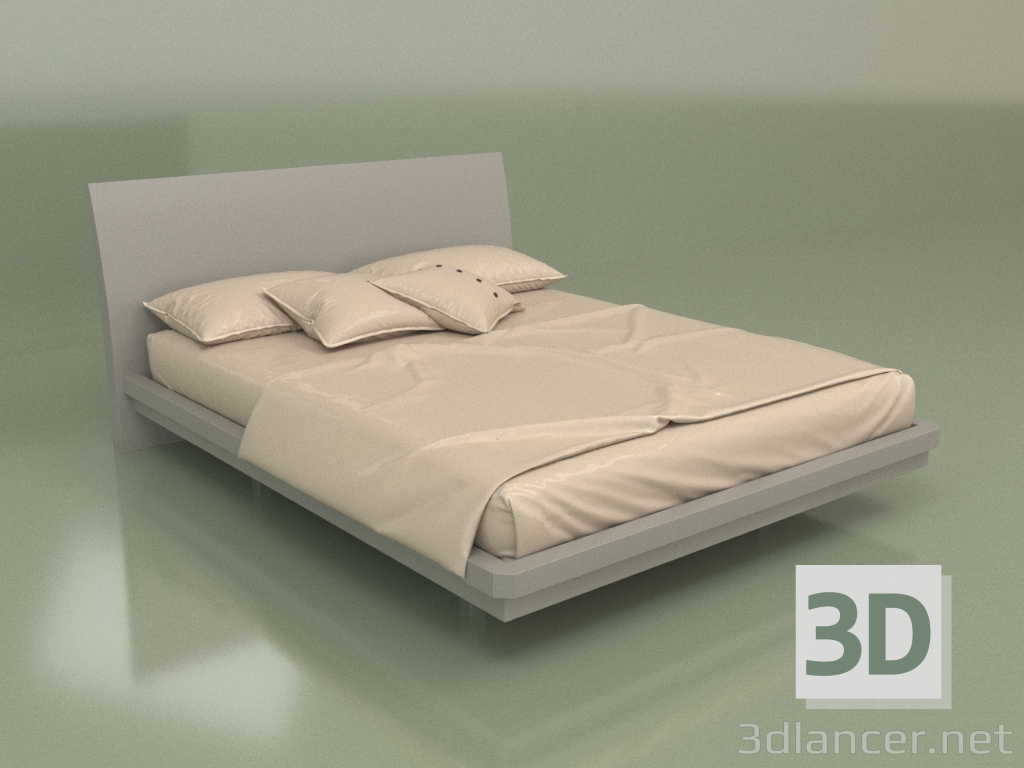 3d model Double bed Mn 2016 (gray) - preview