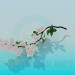 3d model Flowering branch - preview