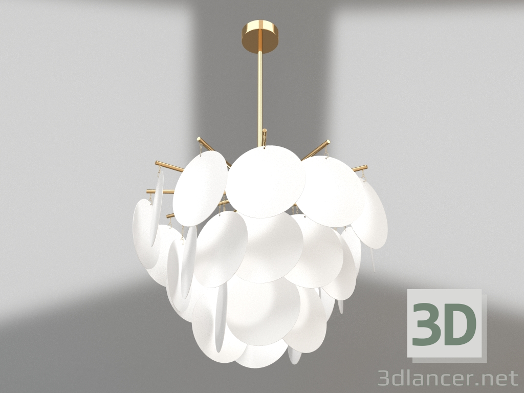 Modelo 3d Lustre Alvia ouro (07684-6.33) - preview