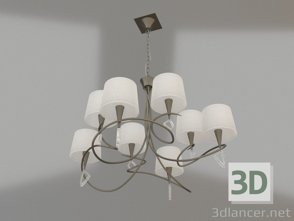 3d model Hanging chandelier (1634) - preview