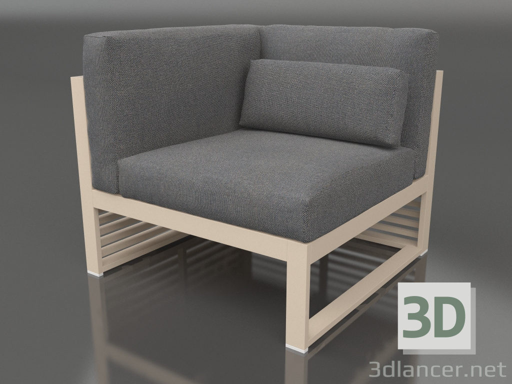 3d model Modular sofa, section 6 left, high back (Sand) - preview