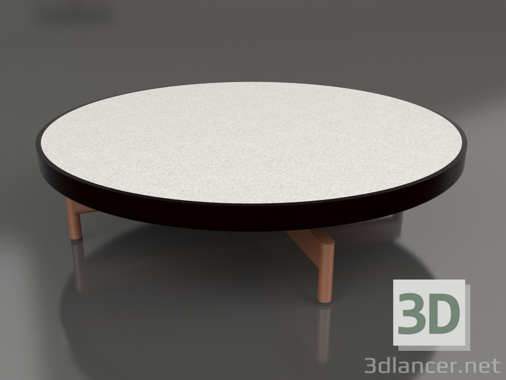 3d model Mesa de centro redonda Ø90x22 (Negro, DEKTON Sirocco) - vista previa