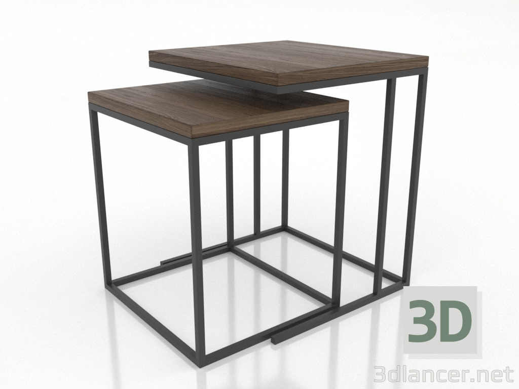 modello 3D Tavolino (frassino noce illuminato) - anteprima modello 3D Tavolino (frassino noce illuminato) - anteprima