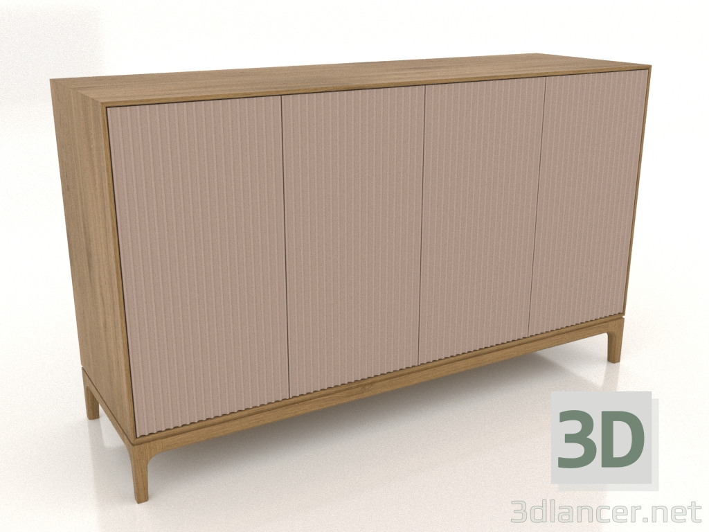 Modelo 3d Móvel de TV FARGO com fachadas fresadas 1600x500x950 mm (bege, carvalho natural, opção 1) - preview Modelo 3d Móvel de TV FARGO com fachadas fresadas 1600x500x950 mm (bege, carvalho natural, opção 1) - preview