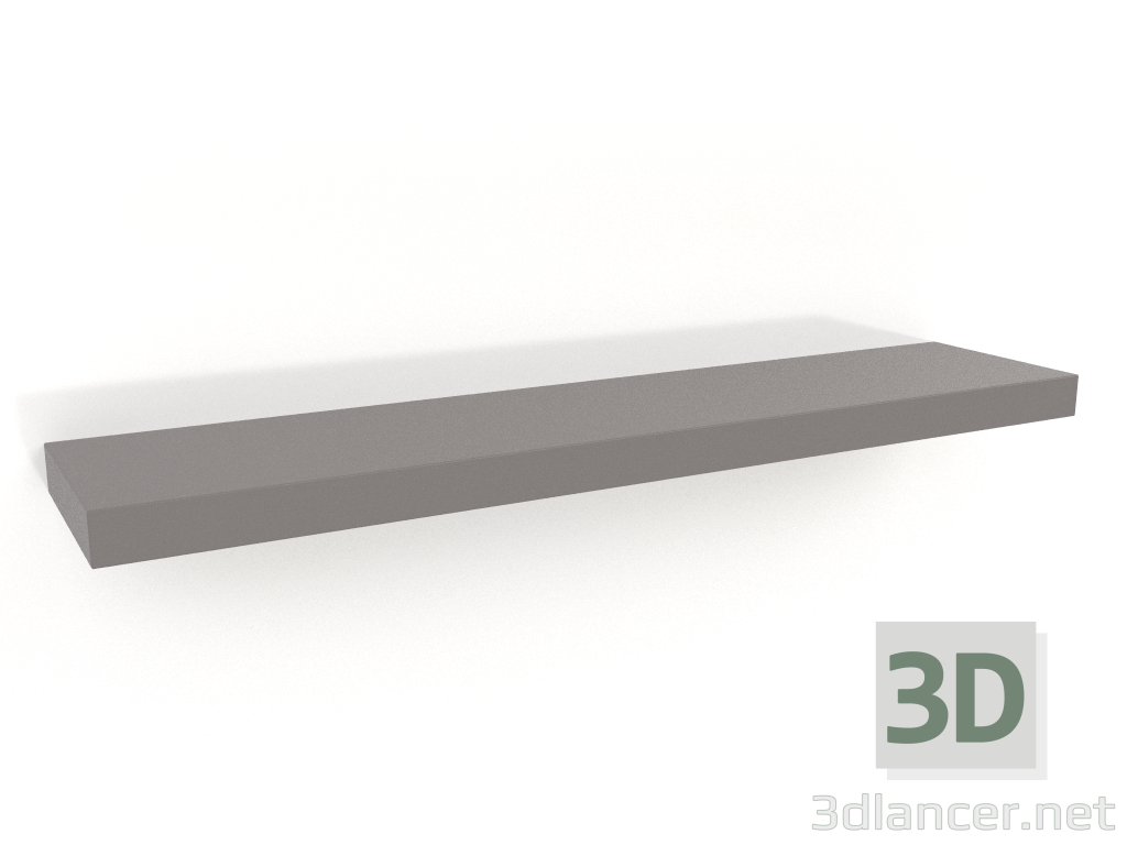 modello 3D Mensola, finitura laccata grigio-beige opaco (90x19,5x4 cm) - anteprima