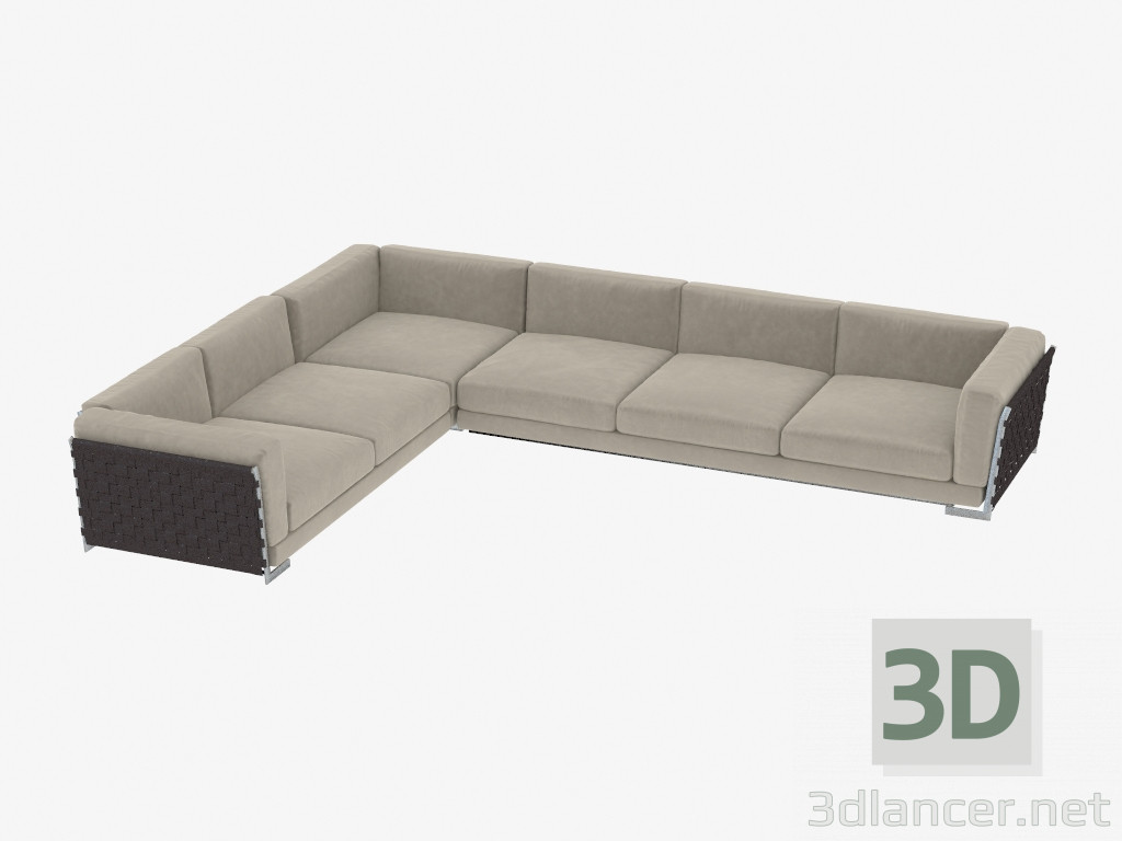 3d model Modular angular divan Fianco - preview