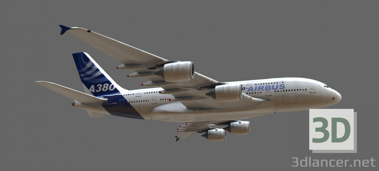 3d model A380_Airbus - vista previa