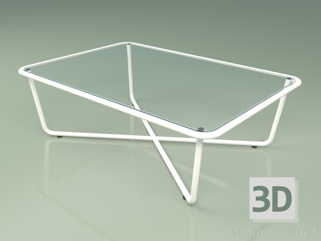 3d модель Стіл кавовий 002 (Ribbed Glass, Metal Milk) – превью