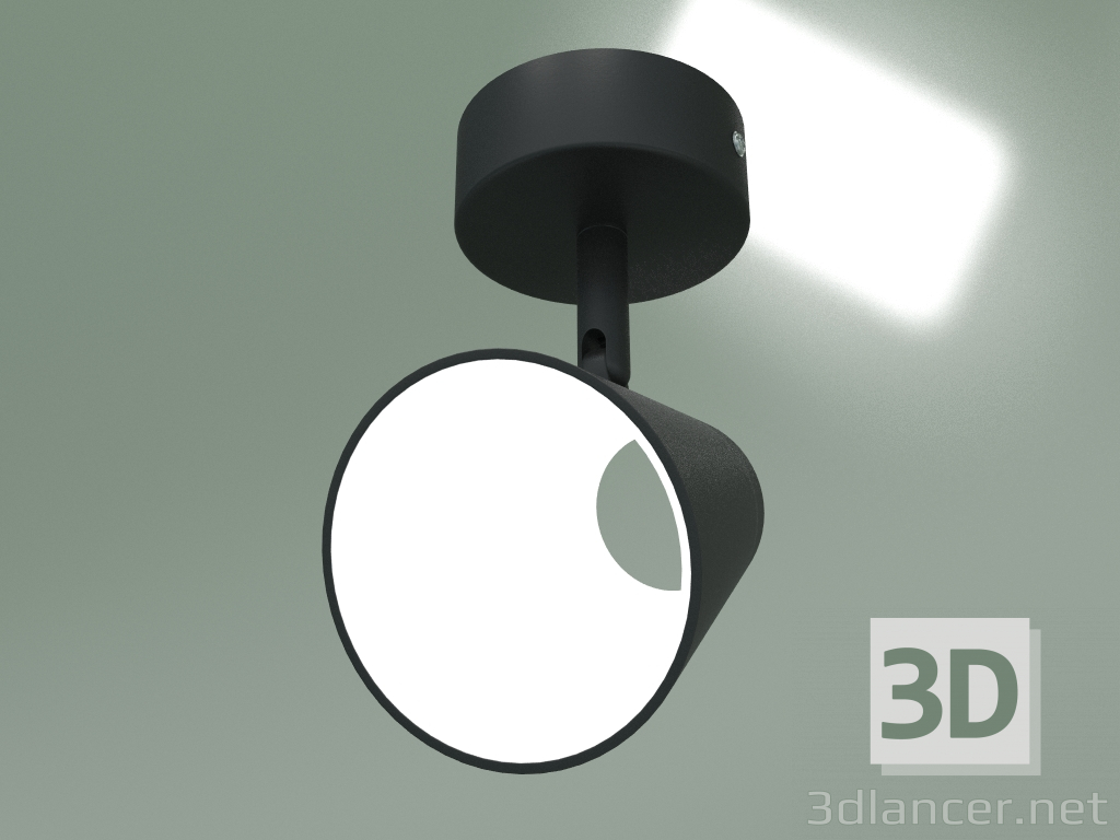 3d model Wall and ceiling LED luminaire DLR025 (black) - preview