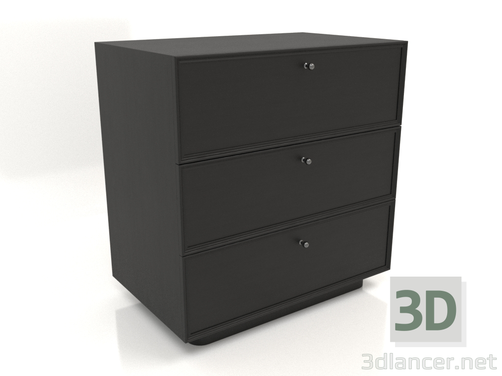 modello 3D Cassettiera TM 15 (803х505х834, legno nero) - anteprima