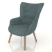 modèle 3D Fauteuil Hygge (turquoise foncé) - preview