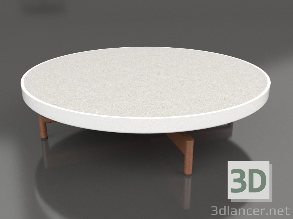 3d модель Стіл журнальний круглий Ø90x22 (White, DEKTON Sirocco) – превью