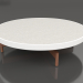 3d model Mesa de centro redonda Ø90x22 (Blanco, DEKTON Sirocco) - vista previa