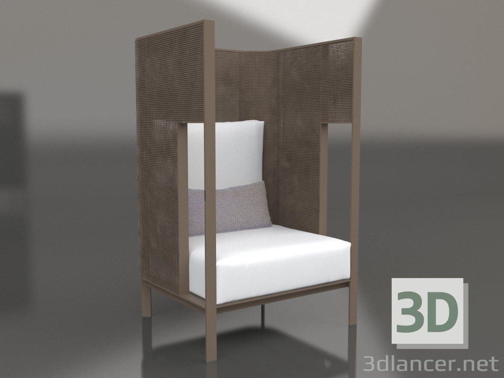 modèle 3D Méridienne cocon (Bronze) - preview