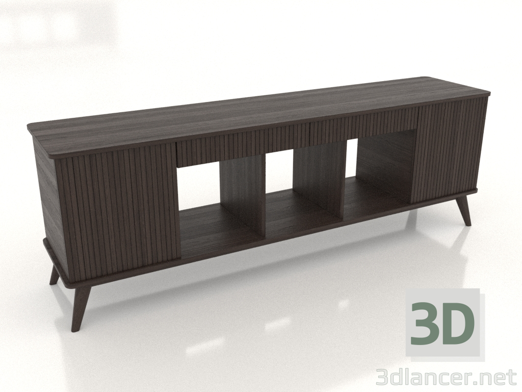 3d model Soporte universal para reproductor de vinilo LARGE 2000 mm (fresno nogal) - vista previa