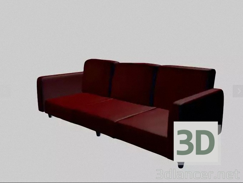 3D Modell einfaches sofa - Vorschau