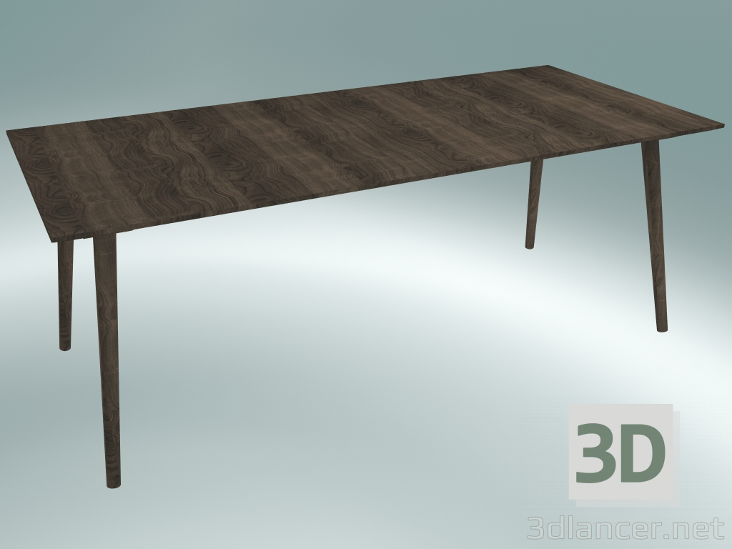 3D modeli Yemek masası arasında (SK5, 200x90cm H 74cm, Füme yağlı meşe) - önizleme