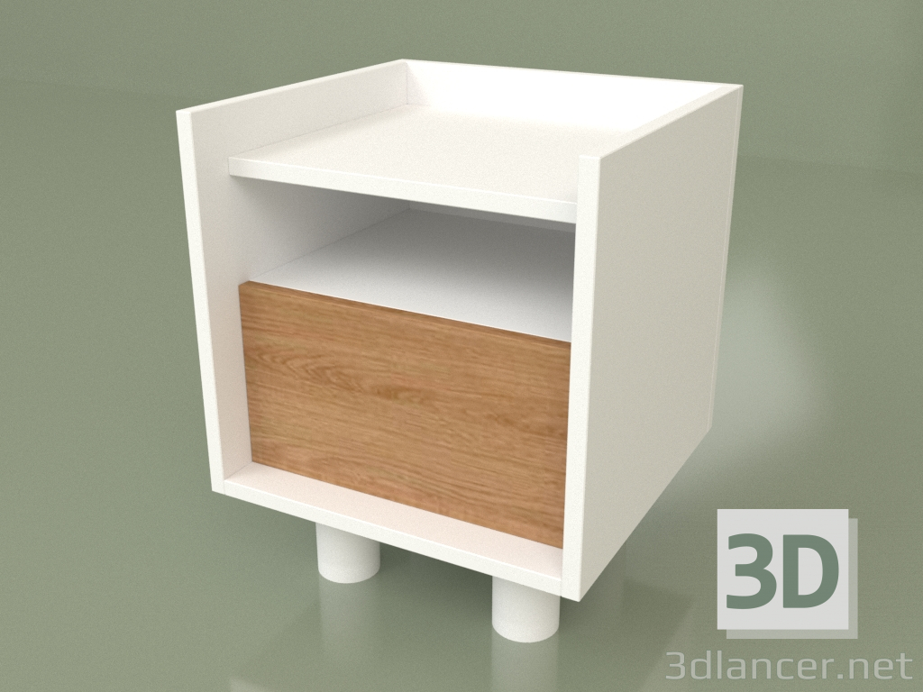 Modelo 3d Mesa de cabeceira com gaveta (30241) - preview