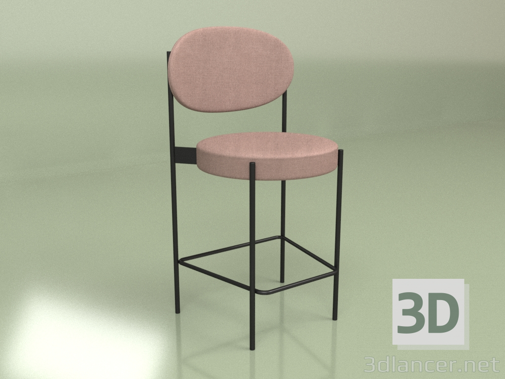 modèle 3D Chaise semi-bar Arbol (rose) - preview