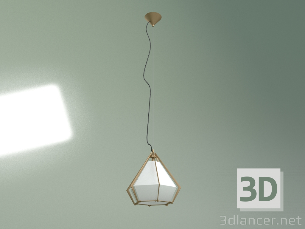 modèle 3D Suspension Louvre Pyramid diamètre 35,5 (blanc, doré mat) - preview