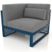 3D Modell Modulares Sofa, Abschnitt 6 links, hohe Rückenlehne (Graublau) - Vorschau