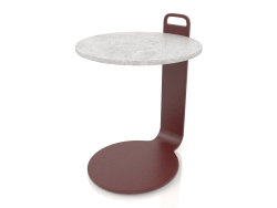 Mesa de centro Ø36 (Rojo vino, DEKTON Kreta)