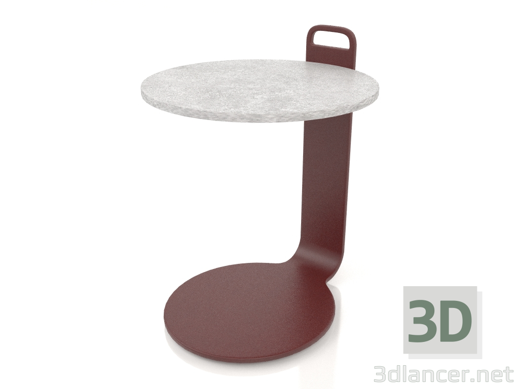 3d модель Стол кофейный Ø36 (Wine red, DEKTON Kreta) – превью