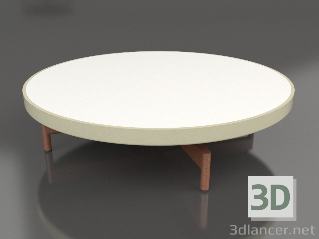 3d модель Стіл журнальний круглий Ø90x22 (Gold, DEKTON Zenith) – превью