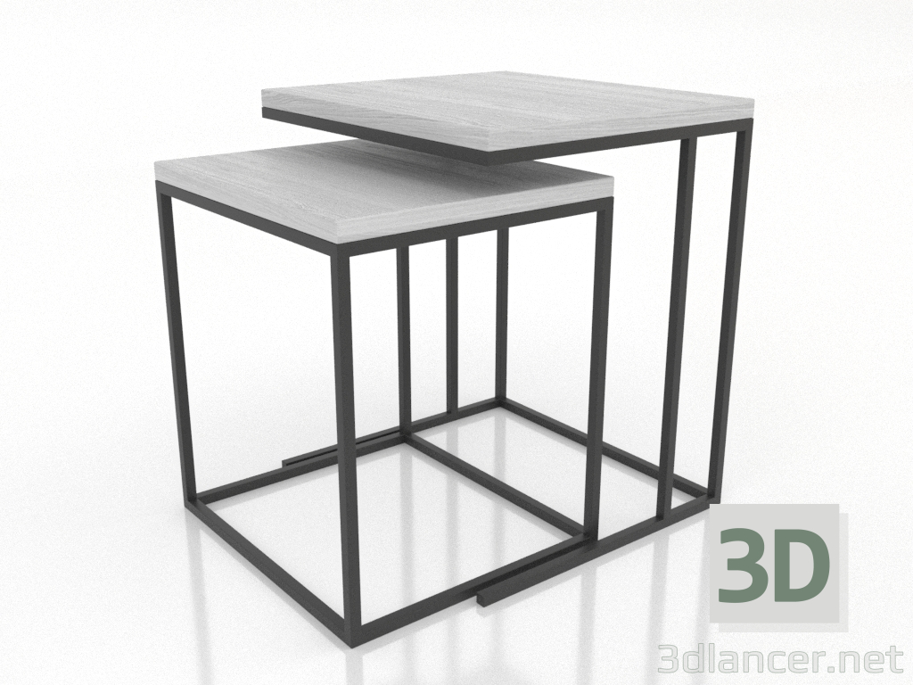 modello 3D Tavolino (bianco RAL 9010) - anteprima modello 3D Tavolino (bianco RAL 9010) - anteprima