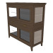 3d model mueble cristalera con cajones - vista previa