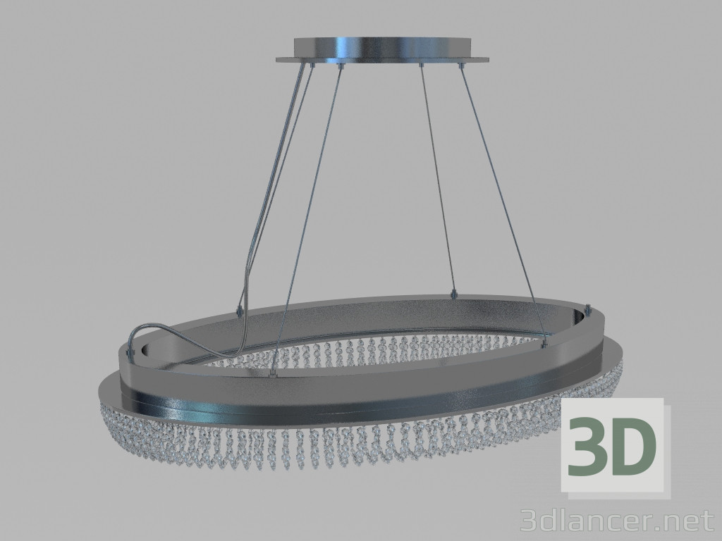 modello 3D Lampadario a sospensione carolina md10230-8a set cromo 8 - anteprima