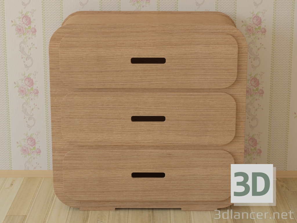 Comod Chest of Drawer 1C por Unto This Last 3D modelo Compro - render