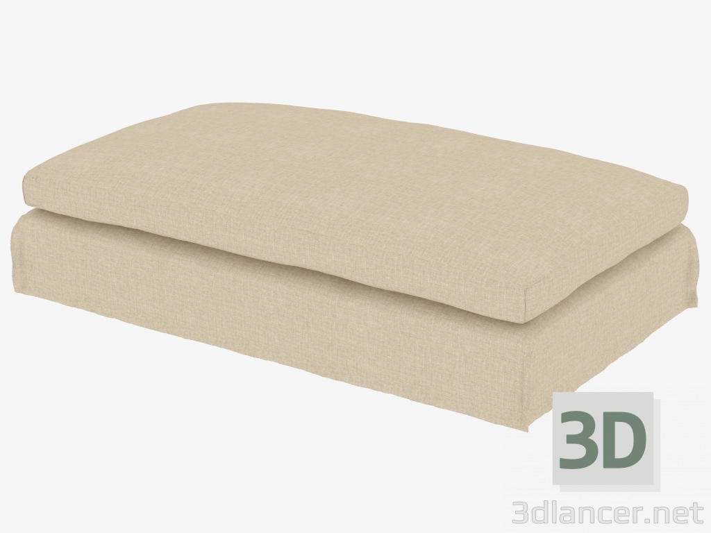 modèle 3D Ottoman LOUVAIN Cette grande POUF CAFÉ (7801.1101L Beige) - preview