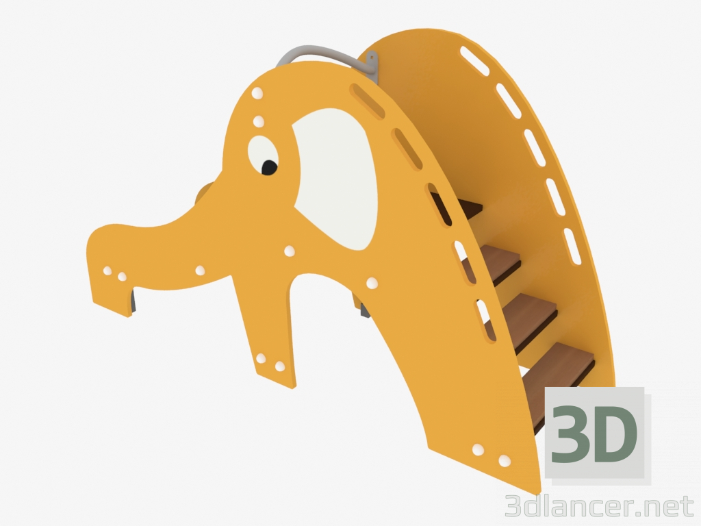 3d model Hill of a children's playground the Elephant (5204) - preview