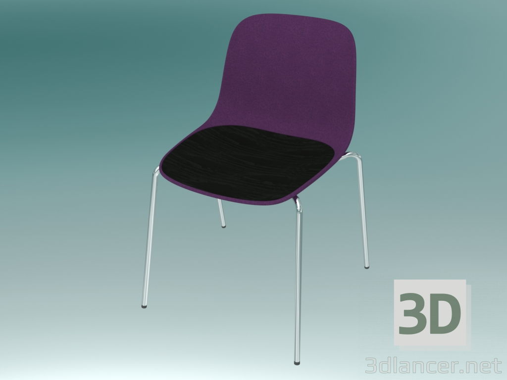 3d model Silla SEELA (S311 con acolchado y molduras de madera) - vista previa