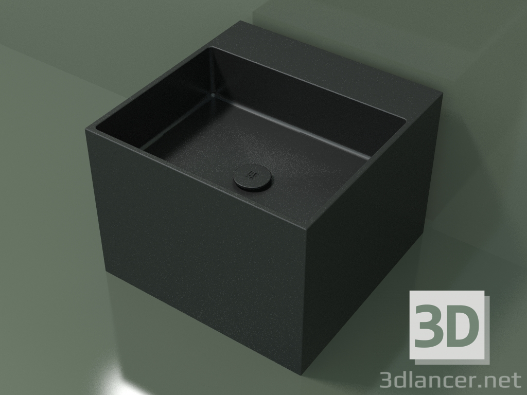 3d model Lavabo sobre encimera (01UN22302, Deep Nocturne C38, L 48, P 48, H 36 cm) - vista previa