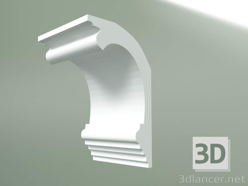 modèle 3D Corniche en plâtre (socle de plafond) KT169 - preview