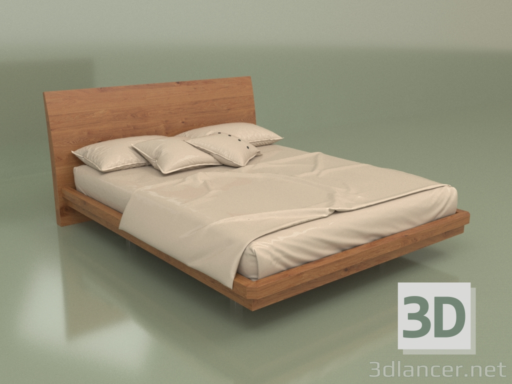 modello 3D Letto matrimoniale Mn 2016 (Noce) - anteprima