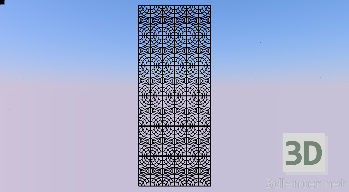 3d модель Металева декоративна панель – превью