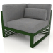 3d model Modular sofa, section 6 left, high back (Bottle green) - preview