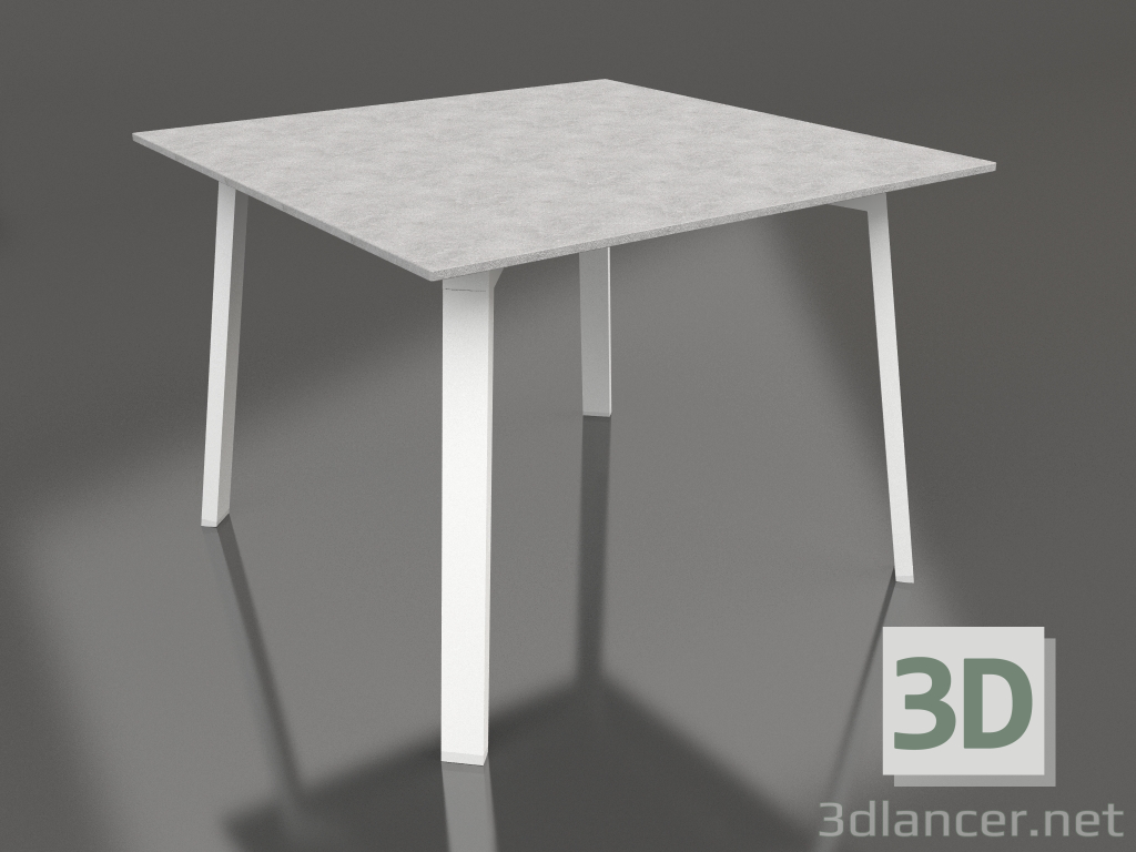 3d model Mesa de comedor 100 (Blanco, DEKTON) - vista previa