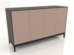 Mobile TV FARGO con frontali fresati 1600x500x950 mm (beige, rovere wengé, opzione 1)