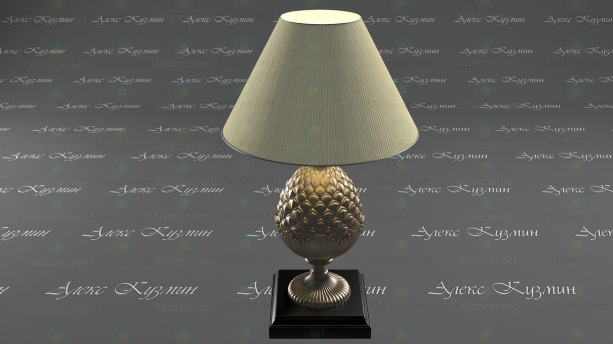 3d table lamp model buy - render